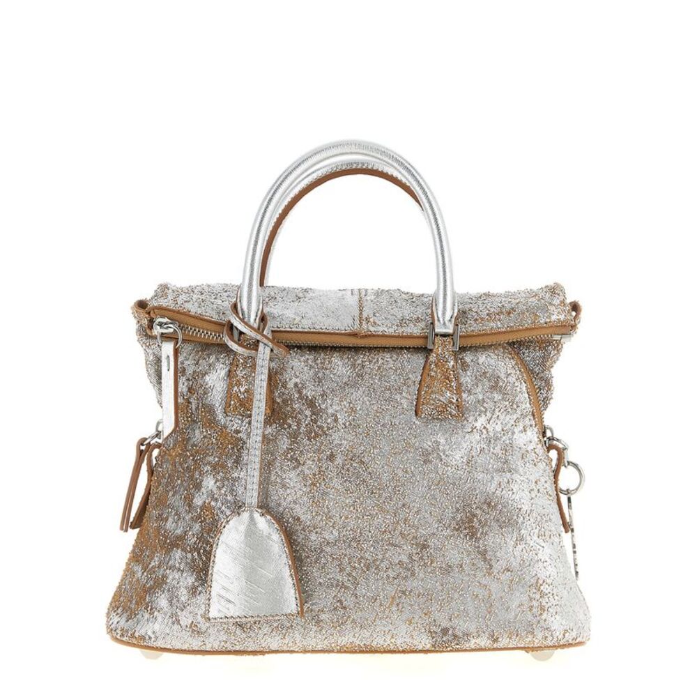 Maison Margiela Silver Lambskin Women's Handbag